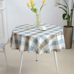 Rond Nappes Nappe Ronde pvc Essuyable Tissu de Table Etanche Anti-Tâche pour Antidérapant, Facile à