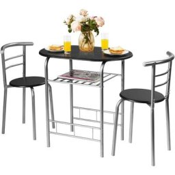 Ensemble de Table et 2 Chaises pour Salle à Manger Dimension de la table : 80 x 53 x75cm (l x l x
