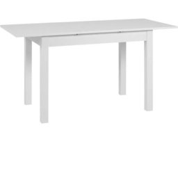 Table Extensible Mora 80B - 1 allonge de 40 cm inclue - 110 / 150 x 75 x 70 cm - Coloris blanc