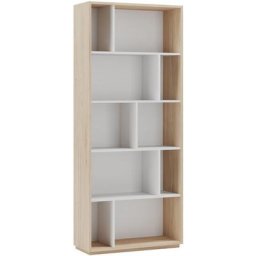 Meuble de rangement, collection nack (545), bibliothèque étagère à 5 nivaux en mélamine.- chêne