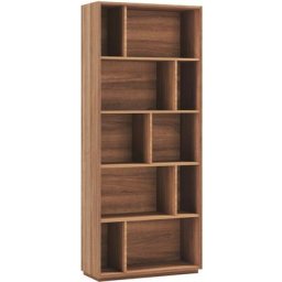 Meuble de rangement, collection nack (545), bibliothèque étagère à 5 nivaux en mélamine.- noyer