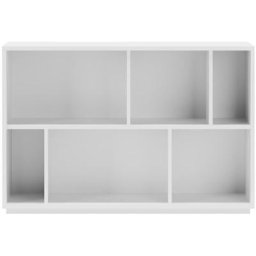 Meuble de rangement, collection nack (547), bibliothèque étagère à 2 nivaux en mélamine.- blanc