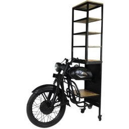 Etagère avant de moto en métal noir Tata - Noir