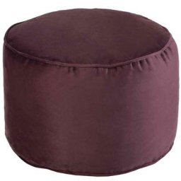 Tabouret repose-pieds rond, Pouf, Poufs de salon, pouf-pieds, aubergine - Loft 25