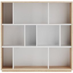 Meuble de rangement, collection nack (546), bibliothèque étagère à 3 nivaux en mélamine.- chêne