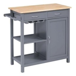 Miroytengo - Meuble de cuisine buffet micro-ondes meuble d'appoint micro-ondes en gris style