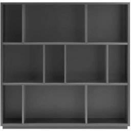 Meuble de rangement, collection nack (546), bibliothèque étagère à 3 nivaux en mélamine.- graphite