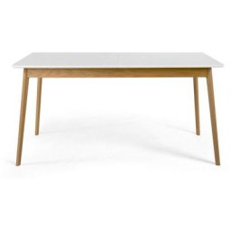 Table à manger extensible 150-200x80cm - Skoll - Couleur - Blanc Drawer