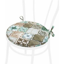 Coussin pour Chaise Rond Doux Universel Lacets de fixation Lavable Housses de Chaise Majolique