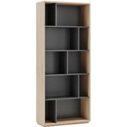 Meuble de rangement, collection nack (545), bibliothèque étagère à 5 nivaux en mélamine.- chêne