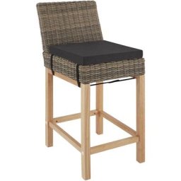 Tectake - Chaise de bar en rotin Latina - Chaise de bar, tabouret de bar, tabouret de bistrot