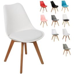 Aqrau - Lot de 4 Chaises de Cuisine/Chaises de Garden,Rembourrée Chaise de Salle de Bureau, Pieds