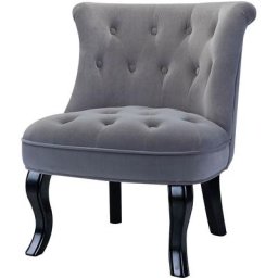 Petit Fauteuil Crapaud Chaise de Coiffeuse Chaise Cuisine Rembourrée avec Pieds Noirs Pour Salle à