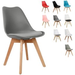 Aqrau - Lot de 4 Chaises de Cuisine/Chaises de Garden,Rembourrée Chaise de Salle de Bureau, Pieds