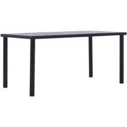 Table de salle à manger Noir et gris béton 160x80x75 cm mdf Vidaxl n/a