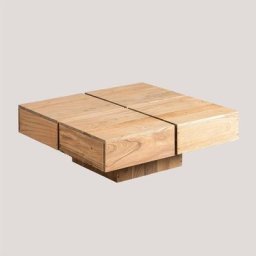 Sklum - Table Basse en Bois Sauris Brun Acacia Brun Acacia