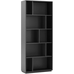 Meuble de rangement, collection nack (545), bibliothèque étagère à 5 nivaux en mélamine.- graphite