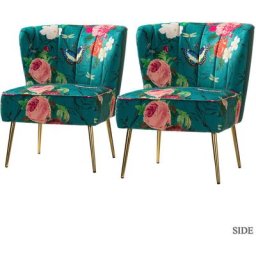 Hulala Home - Lot de 2 Chaises de Salle à Manger/Cuisine en Tissu Siège Rembourré avec Pieds en