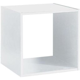 Etagère 1 case - l 34,4 x p 32 x h 34,4 cm - Bois - Blanc - Livraison gratuite - Blanc