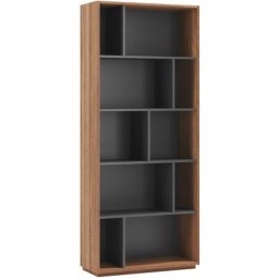 Meuble de rangement, collection nack (545), bibliothèque étagère à 5 nivaux en mélamine.- graphite