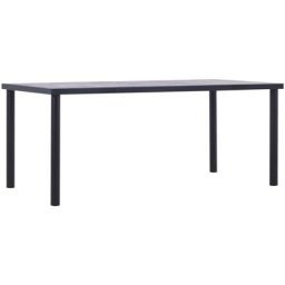 Table de salle à manger Noir et gris béton 180x90x75 cm mdf Vidaxl n/a