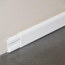 Plinthe Passe-Câble pvc 50 mm - Blanc - à l'unité - 1 m - Blanc