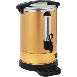 Royal Catering - Machine à Café Filtre Pro Grande Cafetière Percolateur 14L Inox Robinet Or - Noir,