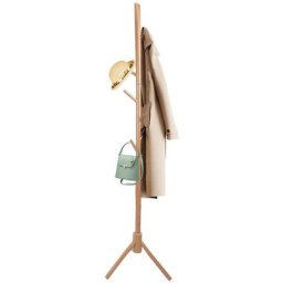 Porte-manteaux en Bois Sdlogal Portemanteau en Naturel bois avec 8 crochets stables, Installation