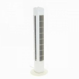 Ventilateur tour à 3 vitesses a base ronde 45 Watts - Blanc