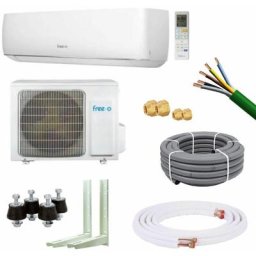 Climatiseur mural reversible FREEO35W-TV + Kit d'installation 6 mètres Free-o