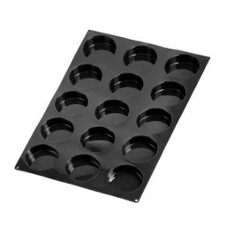 Lacor - Moule à Gâteaux en Silicone Forme Florentine - 15 Pièces - Noir
