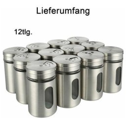 12 saupoudreurs d'épices acier inoxydable poivre sel bocaux à épices saupoudreurs boîtes en verre