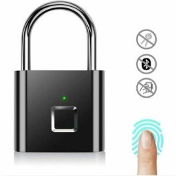 Tumalagia - Cadenas à empreintes digitales, étanche IP67, sans clé, rechargeable par usb,