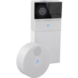Interphone vidéo ip radio, Wi-Fi Set complet 1 foyer blanc, noir R163691 - Caliber