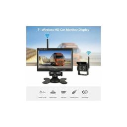 Wenh - Camera de recul sans fil pour vehicule moniteur lcd de 7 pouces pour camion, Bus, rv,