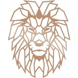 Decorazione in Metallo Lion - Wall Art Muro - Testa di Leone - per Soggiorno, Camera - Color Rame