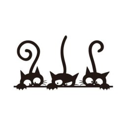 Un lot de Stickers Muraux Thème Animal chat Mignon Décor Autocollants Chat pour la Décoration de