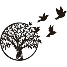 Art Mural en Métal, Arbre de vie en métal Décoration murale Silhouette Art,Art de l'arbre de