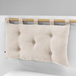 L'effet Papillon - Tête de lit 5 boutons avec passants gaze de coton 50 x 80 cm gaïa pampa Naturel