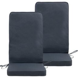 Galette de Chaise Extérieur, Lot de 2, 63cm x 50cm, Coussins de Siège, Résistant à l'eau, Coussins