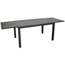 Table de jardin extensible Alice 140/240 x 90 cm - Plateau à lattes - graphite - Alu - Proloisirs