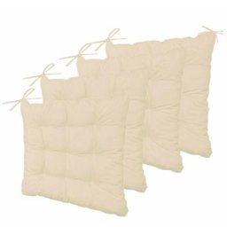 Lot de 4 Galettes de chaise 40 x 40 cm - Beige