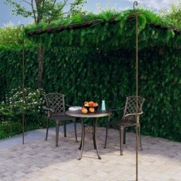 Tonnelle de Jardin Tente de réception - Rapide à Installer de jardin Marron antique 4x3x2,5 m Fer