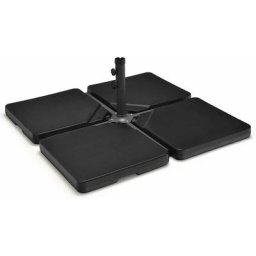 COSTWAY Dalle Parasol Déporté Lot de 4, Lestage Poids Parasol Carré en HDPE à Remplir 13 L d'eau ou