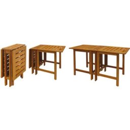 Hanoi impression table pliante en bois massif 130x60xH72CM