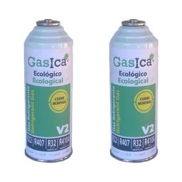 Reporshop - 2 bouteilles de gaz écologique Gasica V2 226Gr Surrogate R22, R32, R407C, R410A Gel