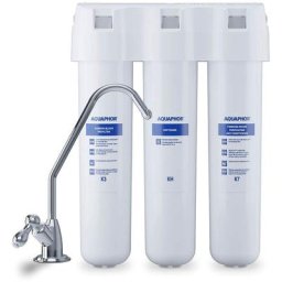 Système De Filtration D'eau Sous Évier Avec Robinet Épurateur 3 Étapes 2l/min - Blanc