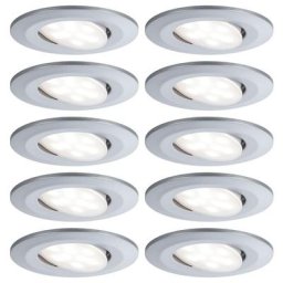 Spot Encastrables Paulmann led Calla 3-stepdim Orientable Chrome 10x6,5W - Chrome mat