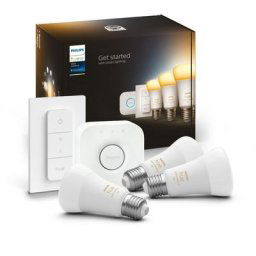 Philips - Hue White Ambiance Kit de démarrage ampoule led connectée - E27 x3 et télécommande Hue
