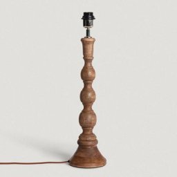 Pied de Lampe à Poser en bois Anand ILUZZIA Naturel - Naturel